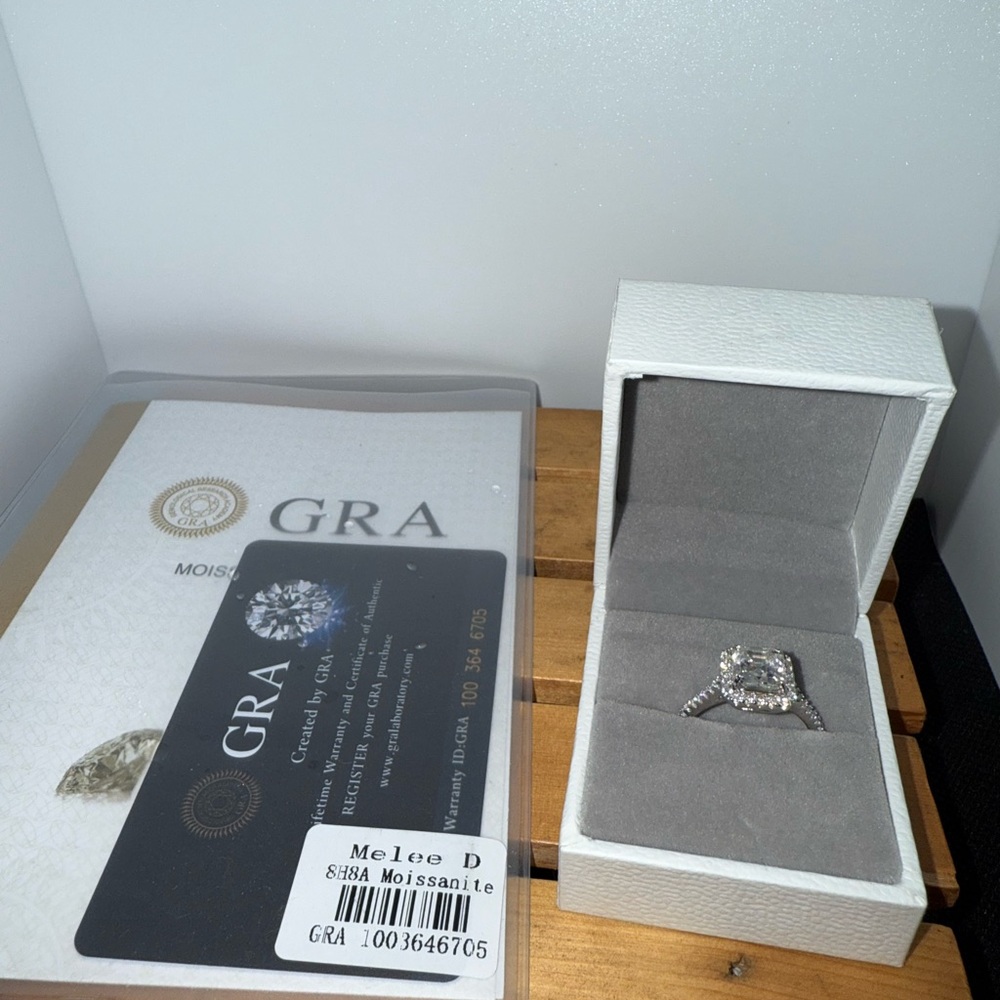 Elegant Silver Moissanite Ring